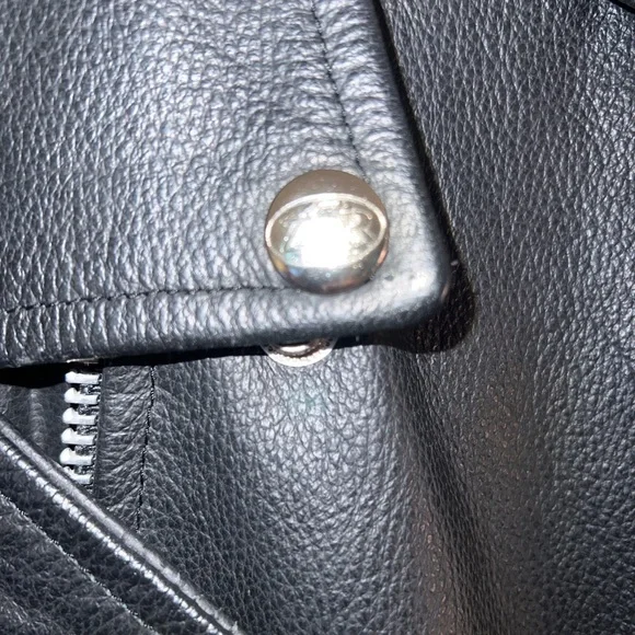 Womens Size 14 Vintage Black Leather Z1R Motorcycle Quilted Jacket - Picture 5 of 9